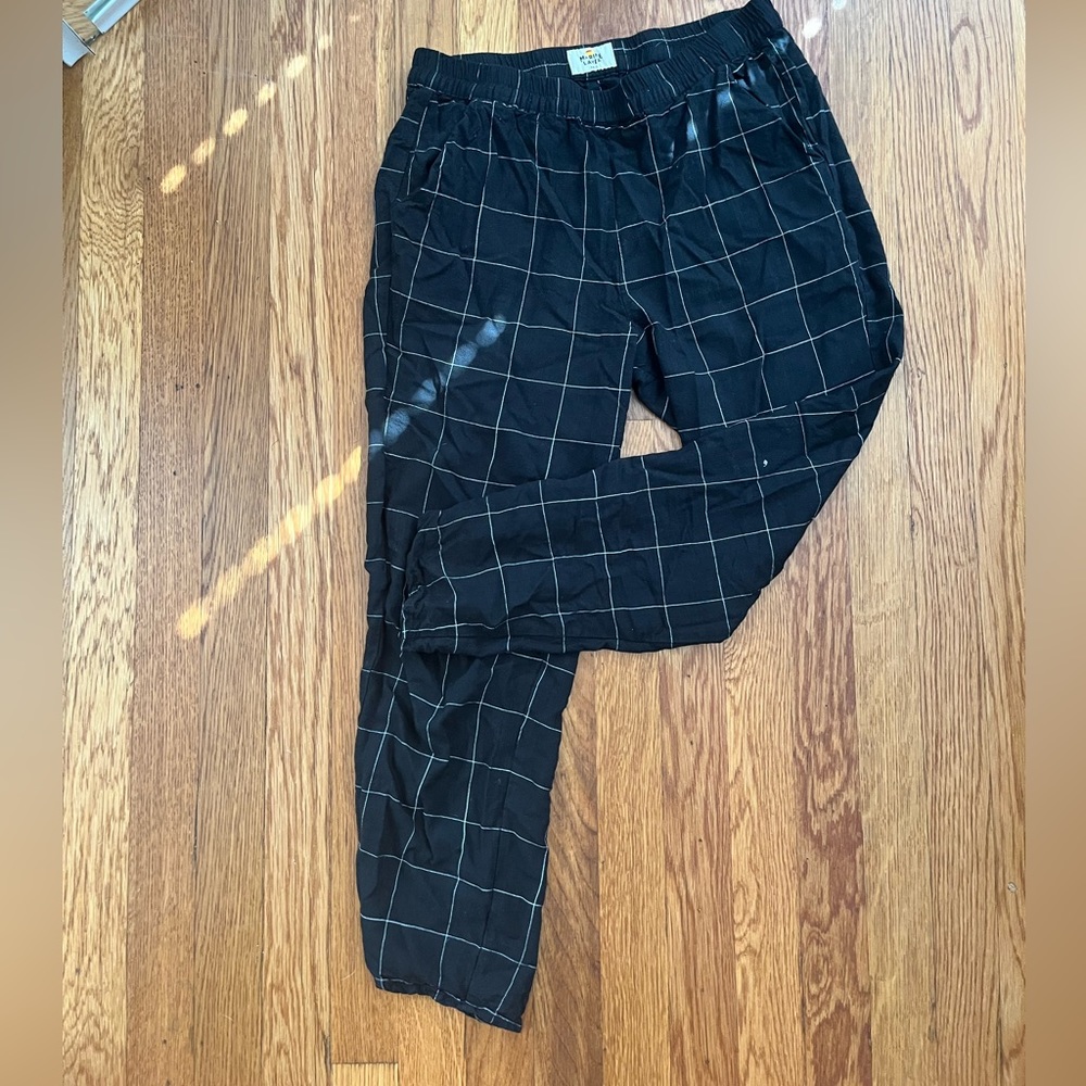 Marine layer windowpane print pants